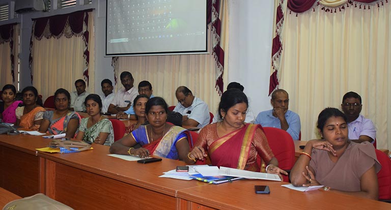 Progress review meeting and awareness program at Jaffna District Sectariat.